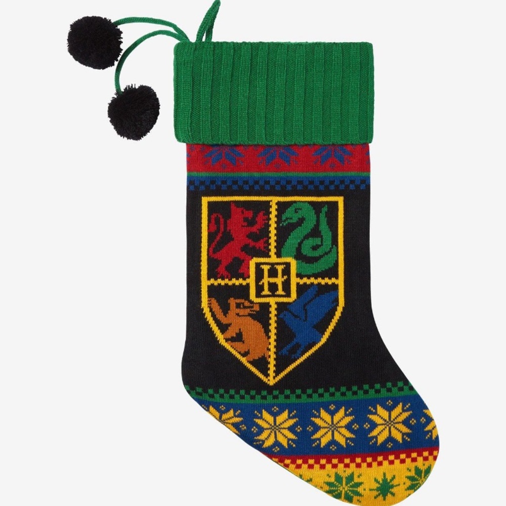 Harry Potter Hogwarts Crest Knit Stocking Boxlunch Exclusive Christmas‎ Holiday